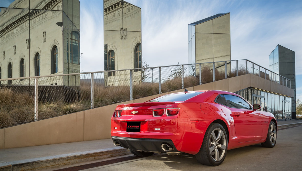 Corsa Performance 14968 3.0 Inch Cat-Back Plus X-Pipe Xtreme Exhaust Dual Rear Exit 4.5 Inch Polished Tips 10-15 Chevrolet Camaro SS Coupe Manual Trans 6.2L V8 Stainless Steel Corsa Performance - Truck Part Superstore