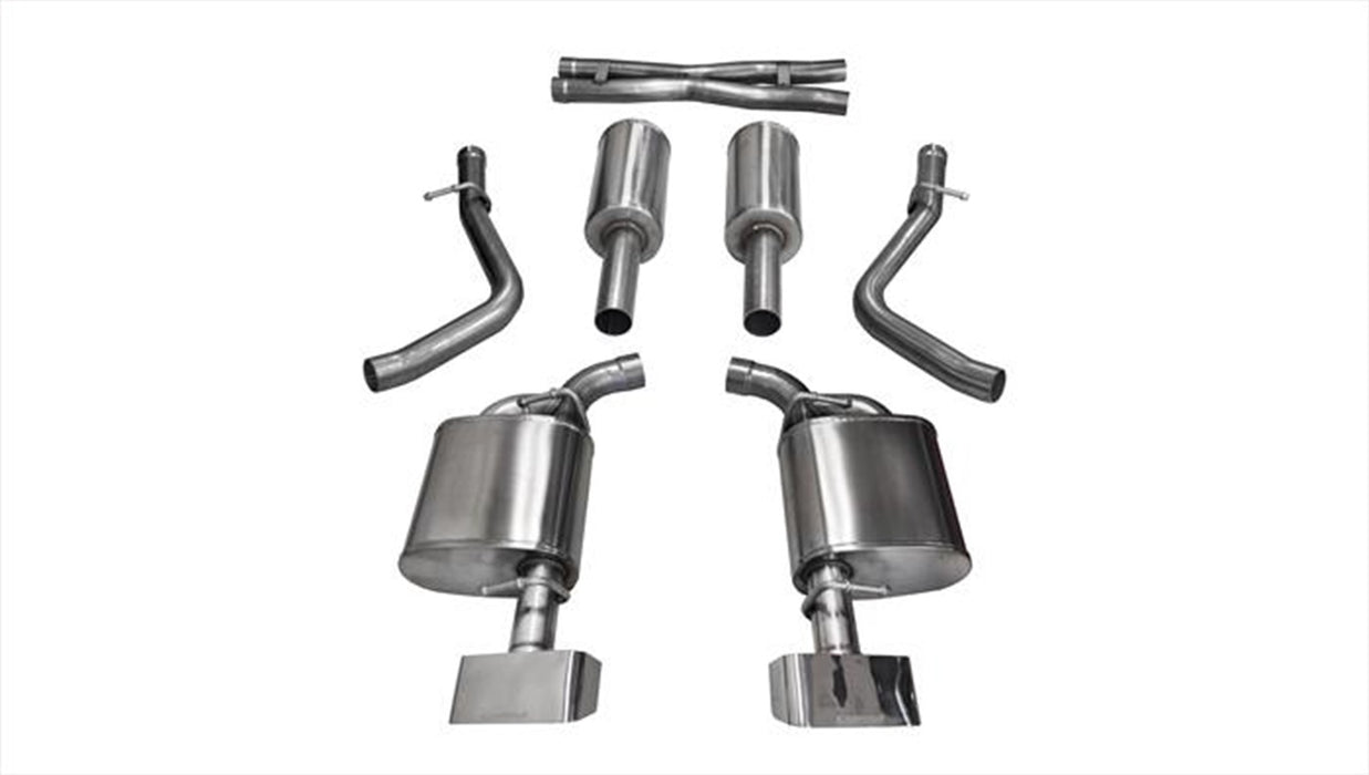Corsa Performance 14975 2.5 Inch Cat-Back Xtreme Dual Rear Exit Exhaust GTX2 Polished Tips 15-16 Dodge Challenger R/T 5.7L V8 Stainless Steel Corsa Performance - Truck Part Superstore