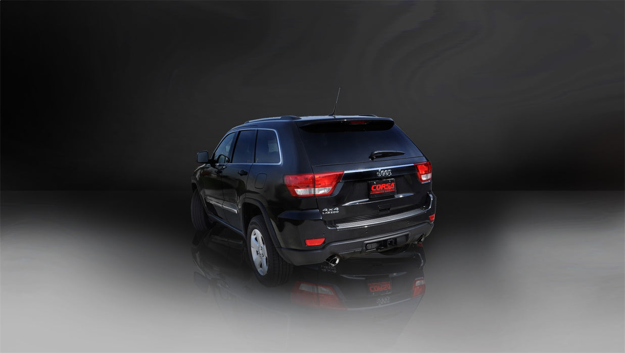 Corsa Performance 14980BLK 2.5in. Cat-Back Dual Rear Exit with Single 4.5in. Black PVD Pro-Series Tips - Truck Part Superstore