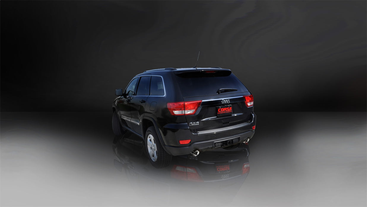 Corsa Performance 14980 2.5in. Cat-Back Dual Rear Exit with Single 4.5in. Polished Pro-Series Tips - Truck Part Superstore