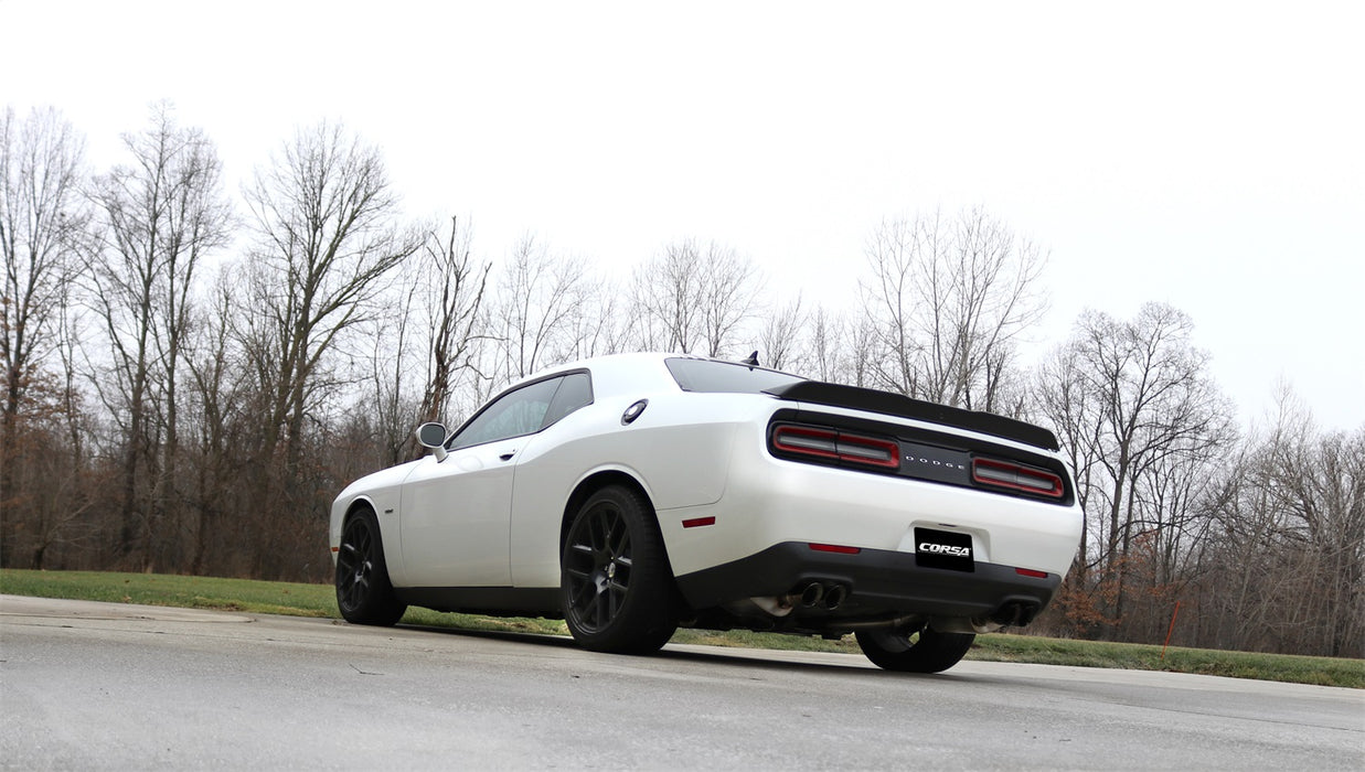 Corsa Performance 14985BLK 2.5 Inch Cat-Back Xtreme Dual Rear Exit Exhaust 3.5 Inch Black Tips 15-16 Dodge Challenger R/T 5.7L V8 Stainless Steel Corsa Performance - Truck Part Superstore