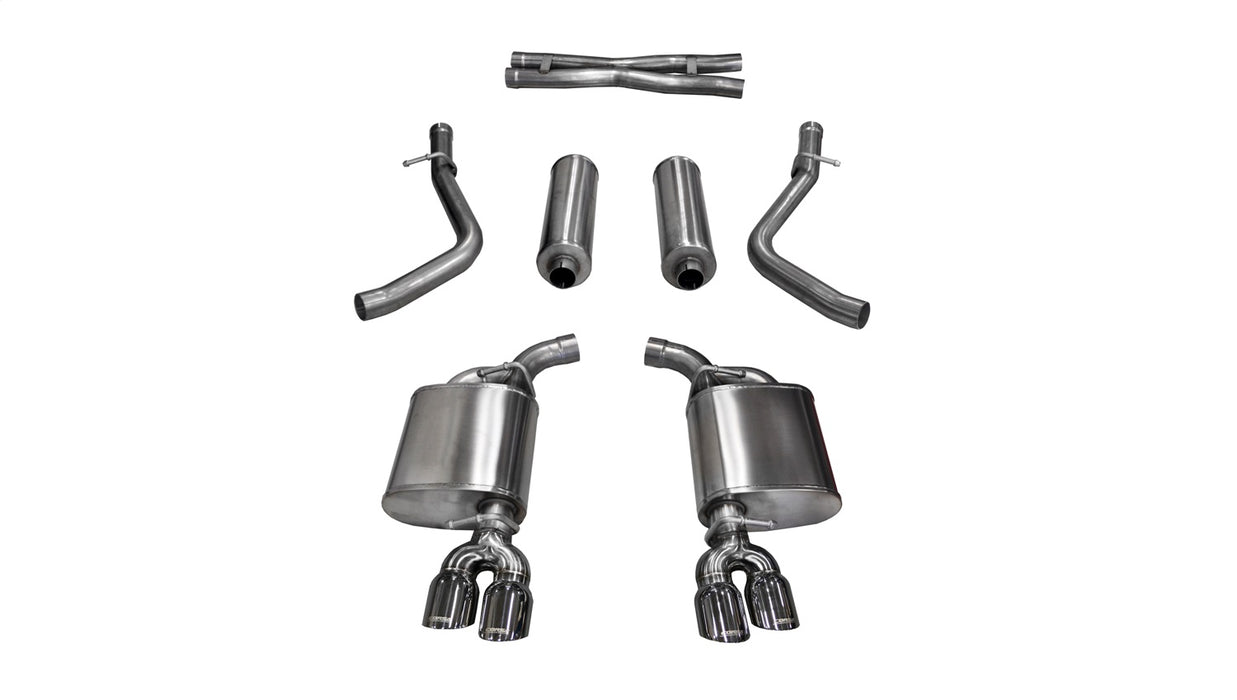 Corsa Performance 14985 2.5 Inch Cat-Back Xtreme Dual Rear Exit Exhaust 3.5 Inch Polished Tips 15-16 Dodge Challenger R/T 5.7L V8 Stainless Steel Corsa Performance - Truck Part Superstore