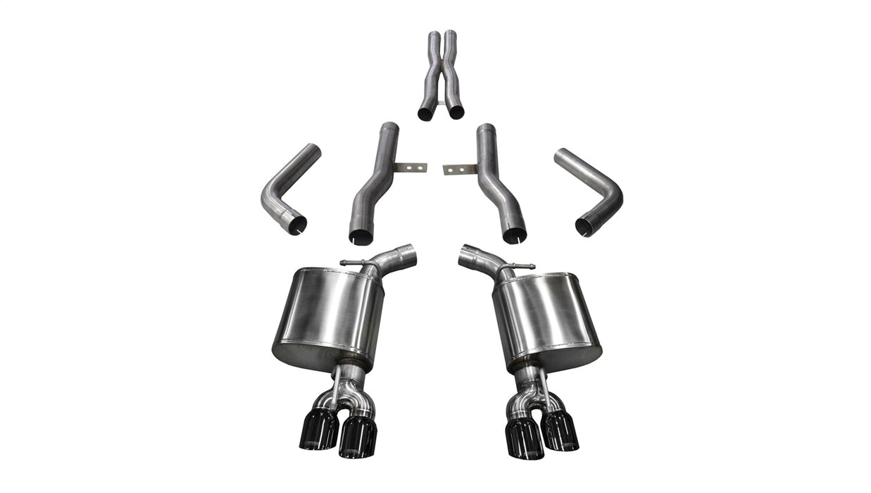 Corsa Performance 14989BLK 2.75 Inch Cat-Back Xtreme Dual Rear Exit Exhaust 3.5 Inch Black Tips 15-Present Dodge Challenger SRT 392/R/T Scat Pack/SRT Hellcat 6.2L/6.4L V8 Stainless Steel Corsa Performance - Truck Part Superstore