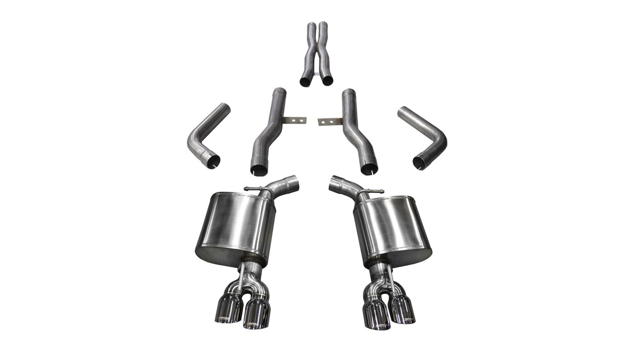 Corsa Performance 14989 2.75 Inch Cat-Back Xtreme Dual Rear Exit Exhaust 3.5 Inch Polished Tips 15-Present Dodge Challenger SRT 392/R/T Scat Pack/SRT Hellcat 6.2L/6.4L V8 Stainless Steel Corsa Performance - Truck Part Superstore