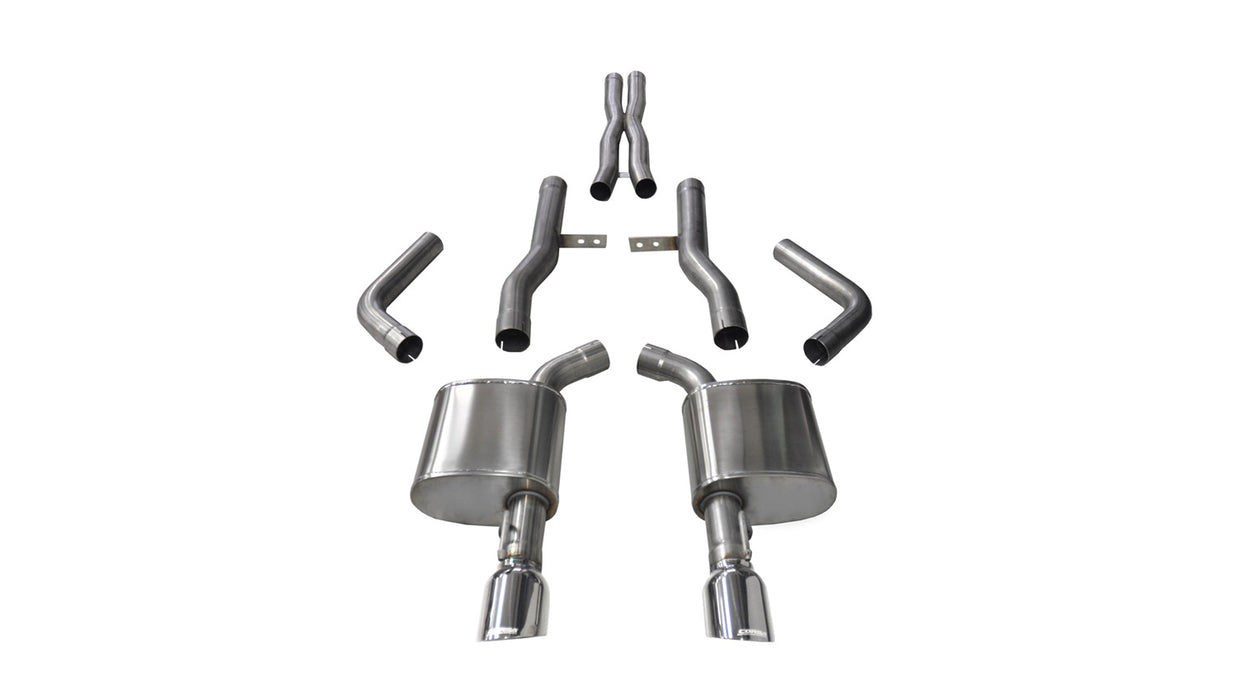 Corsa Performance 14996 2.75 Inch Cat-Back Xtreme Dual Rear Exit Exhaust 4.5 Inch Polished Tips 15-Present Dodge Charger SRT 392/R/T Scat Pack/SRT Hellcat 6.2L/6.4L V8 Stainless Steel Corsa Performance - Truck Part Superstore
