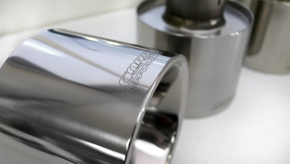 Corsa Performance 14998 Twin 5.0in. Polished Straight Cut Tip Kit (Clamps Included) - Truck Part Superstore