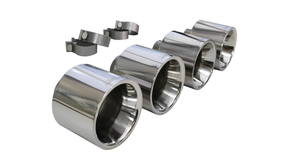 Corsa Performance 14998 Twin 5.0in. Polished Straight Cut Tip Kit (Clamps Included) - Truck Part Superstore