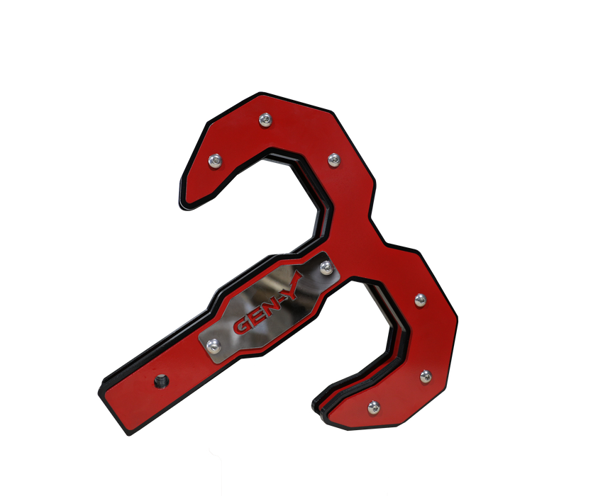GEN-Y Hitch GH-0074 Hulk 2.5 32K Tow Hook Black/Red 2.5" Shank - Truck Part Superstore