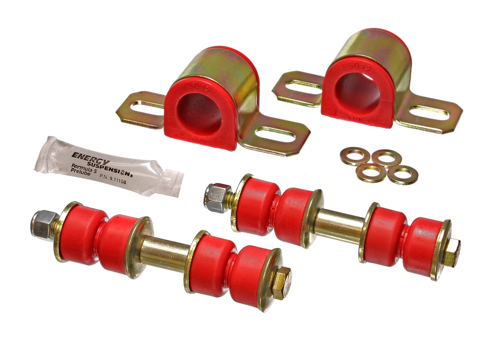 Energy Suspension 14.5101R Sway Bar Bushing Set; Red; Front; Bar Dia. 1 1/8 in.; Performance Polyurethane; - Truck Part Superstore