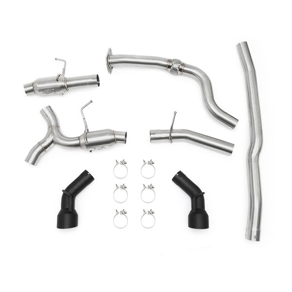 Mishimoto MMEXH-CAM4-16DTPBK Dual Tip Pro Cat-Back Exhaust, fits Chevrolet Camaro 2.0T 2016+ - Truck Part Superstore