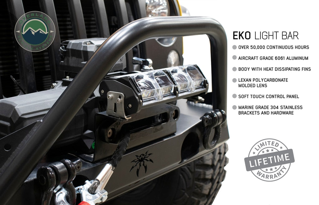 Overland Vehicle Systems 15010101 10 Inch LED Light Bar With Variable Beam DRL, RGB Back Light 6 Brightness EKO Overland Vehicle Systems - Truck Part Superstore