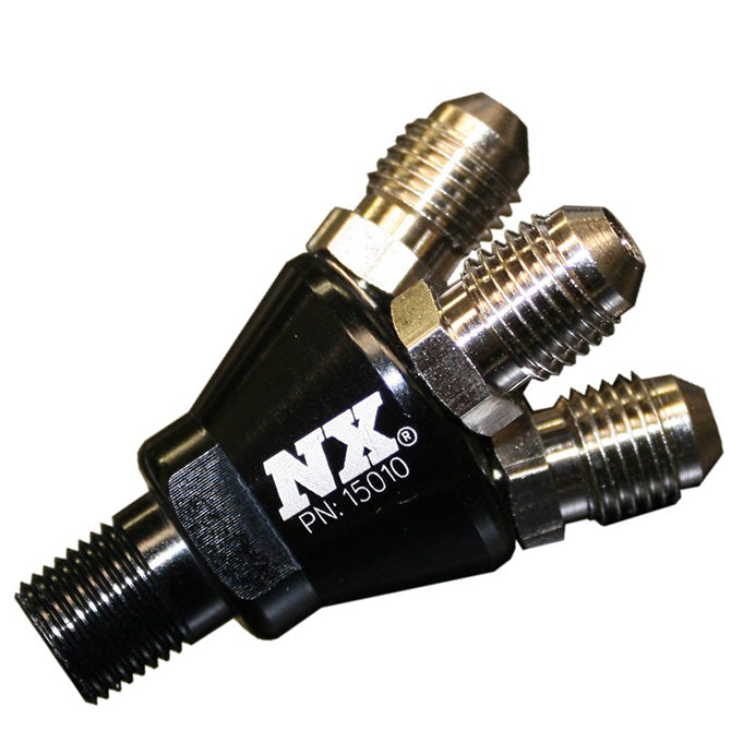 Nitrous Express 15010P Showerhead Nitrous Distributor Block; 4 Port; w/Fittings; - Truck Part Superstore