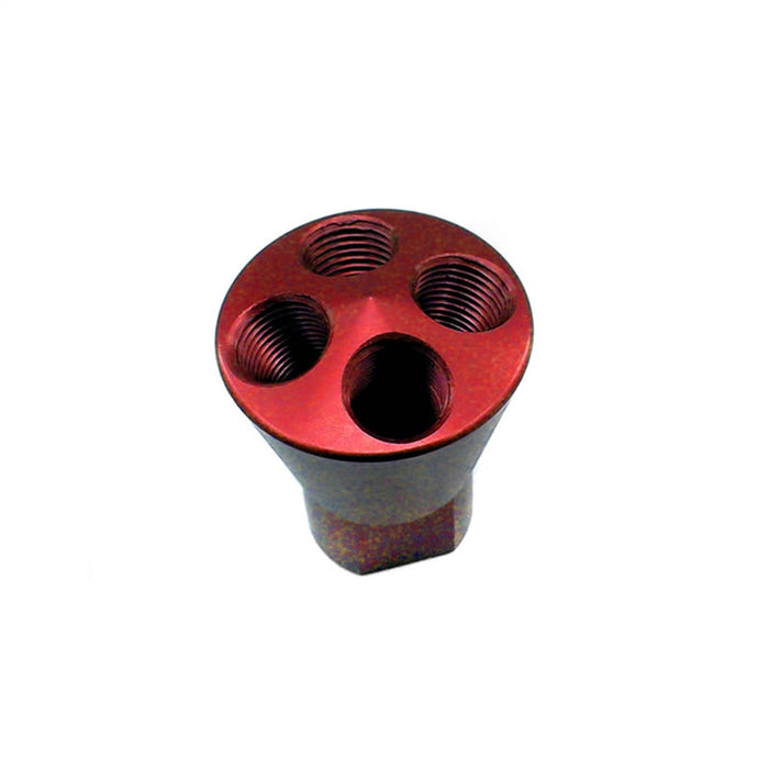 Nitrous Express 15011 4 PORT SHOWERHEAD DIST BLOCK (RED) - Truck Part Superstore