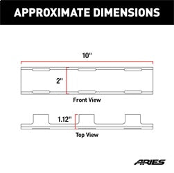 ARIES 1501261 LED Light Cover for 10in. Single-Row Light Bars - Truck Part Superstore