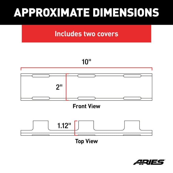 ARIES 1501263 ARIES 1501263 20-Inch LED Light Bar Covers; 2 Pieces - Truck Part Superstore