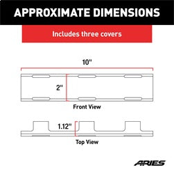 ARIES 1501265 ARIES 1501265 30-Inch LED Light Bar Covers; 3 Pieces - Truck Part Superstore