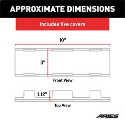 ARIES 1501279 ARIES 1501279 50-Inch LED Light Bar Covers; 5 Pieces - Truck Part Superstore