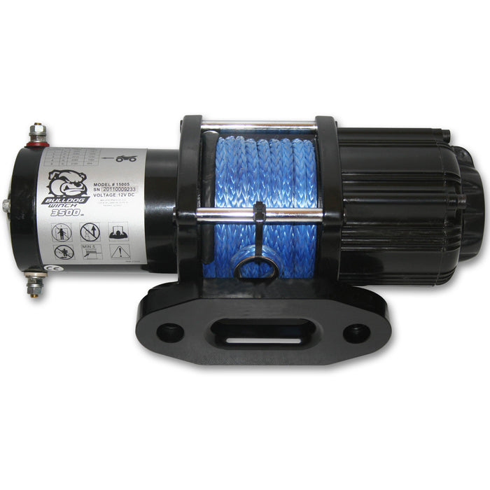 Bulldog Winch 15013 3,500 LB UTV Winch 50 Ft Synthetic Rope Two Switches Mounting Channel Roller Fairlead Bulldog Winch - Truck Part Superstore
