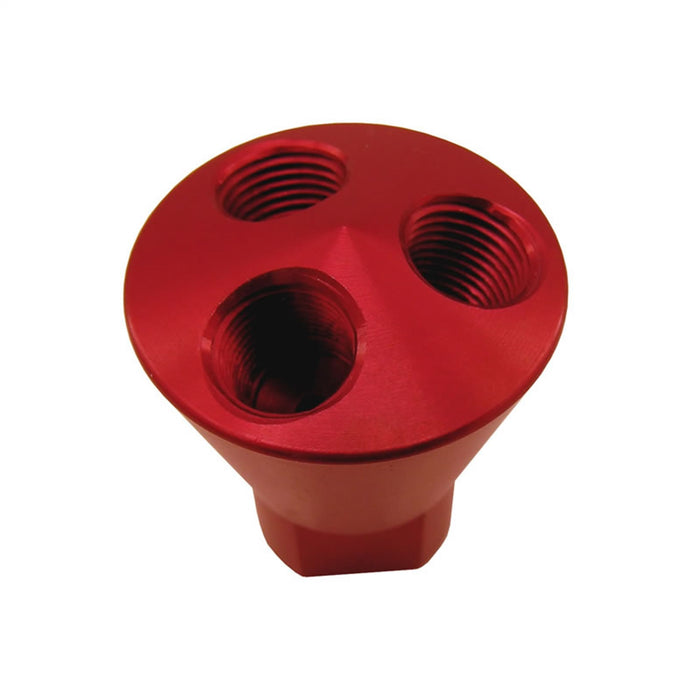 Nitrous Express 15013 3 PORT SHOWERHEAD DIST BLOCK (RED) - Truck Part Superstore