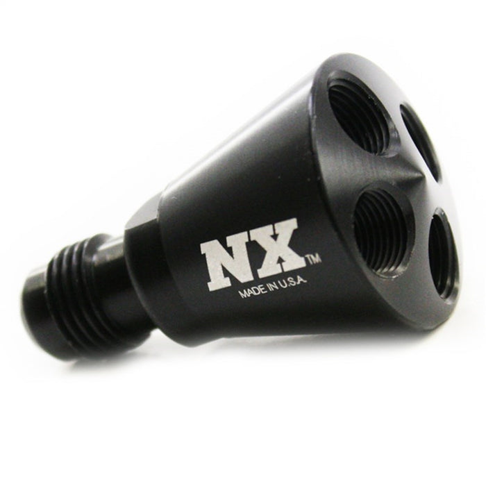 Nitrous Express 15019 4 PORT SHOWERHEAD DIST BLOCK WITH-6 MALE (BLACK) - Truck Part Superstore