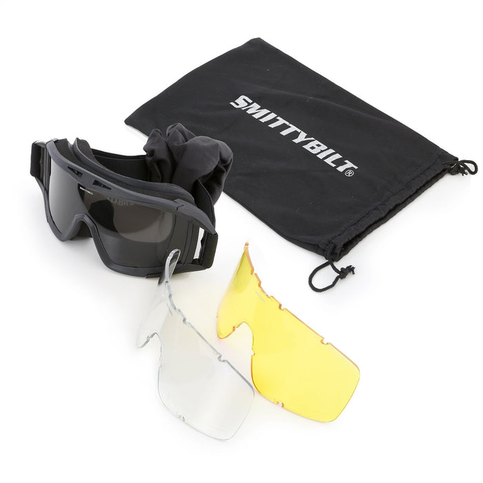Smittybilt 1504 Protective Goggles With Bag Clear / Smoke / Amber Lens Smittybilt - Truck Part Superstore