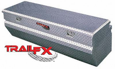 TrailFX 150401 Chest Sgl Lid Dia Tread Bright Pol 16 Gauge Alum 42x19-7/8x17-1/8 - Truck Part Superstore