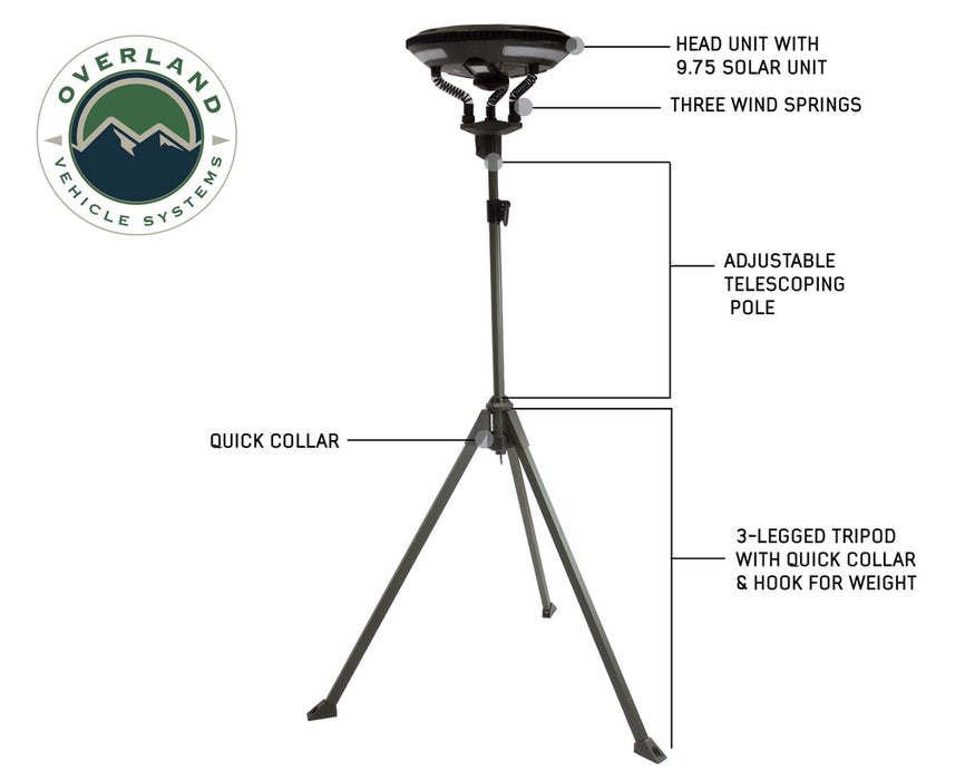 Overland Vehicle Systems 15049901 Solar Camping Light Pods & Speaker Universal Wild Land Overland Vehicle Systems - Truck Part Superstore