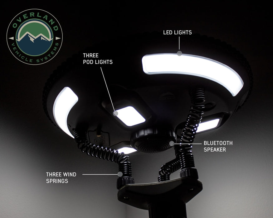 Overland Vehicle Systems 15049901 Solar Camping Light Pods & Speaker Universal Wild Land Overland Vehicle Systems - Truck Part Superstore
