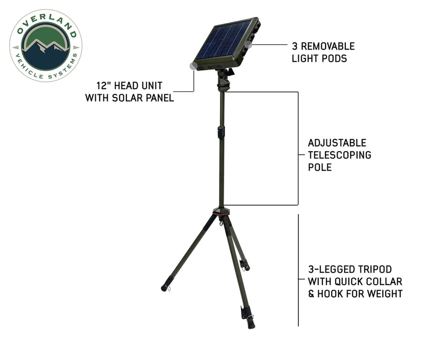 Overland Vehicle Systems 15059901 Wild Land Camping Gear Encounter Light With 3 Removeable Pods Overland Vehicle Systems - Truck Part Superstore