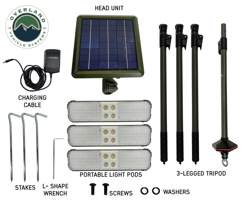 Overland Vehicle Systems 15059901 Wild Land Camping Gear Encounter Light With 3 Removeable Pods Overland Vehicle Systems - Truck Part Superstore