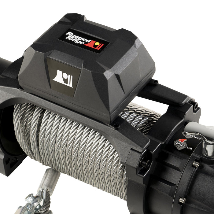 Rugged Ridge 15100.07 Trekker C10 Winch; Cable; 10000 lbs.; Waterproof; - Truck Part Superstore