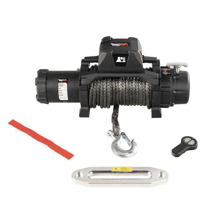Rugged Ridge 15100.25 Trekker S12.5 Winch; Synthetic Rope; 12500 lbs.; Waterproof; - Truck Part Superstore