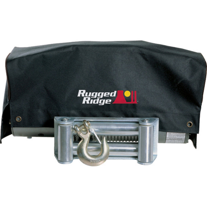 Rugged Ridge 15102.02 Winch Cover; Black; Fits 8500 lb. And 10500 lb. Rugged Ridge Winch; - Truck Part Superstore