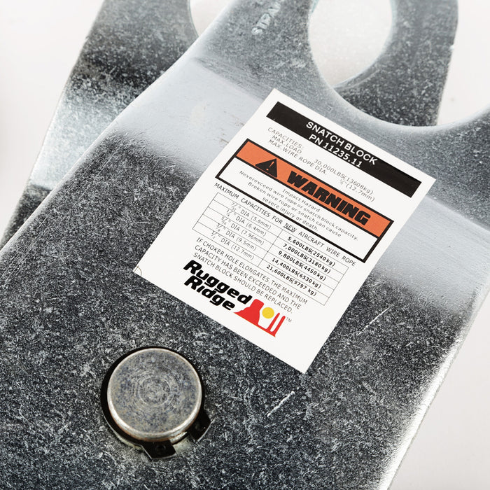 Rugged Ridge 15104.45 Snatch Block; w/Damper Kit; 20000 lbs.; - Truck Part Superstore