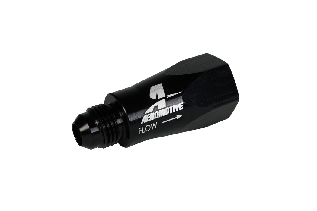 Aeromotive Fuel System 15106 In-Line Full Flow Check Valve (Male -6 AN inlet, Female -6 AN outlet). - Truck Part Superstore
