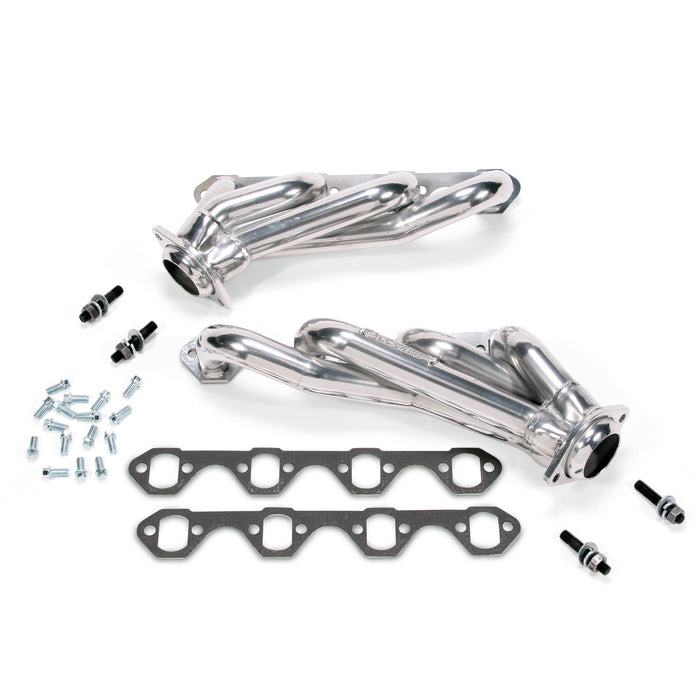 BBK Performance Parts 15110 1979-1993 MUSTANG 351 SWAP 1-5/8 SHORTY HEADERS (POLISHED SILVER CERAMIC) - Truck Part Superstore