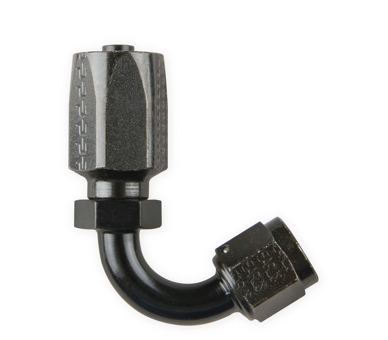 Earl's Performance 151206ERL 120 Deg. Power Steering Hose End; Hose Size: -6AN; Steel w/Black Chrome Finish; - Truck Part Superstore