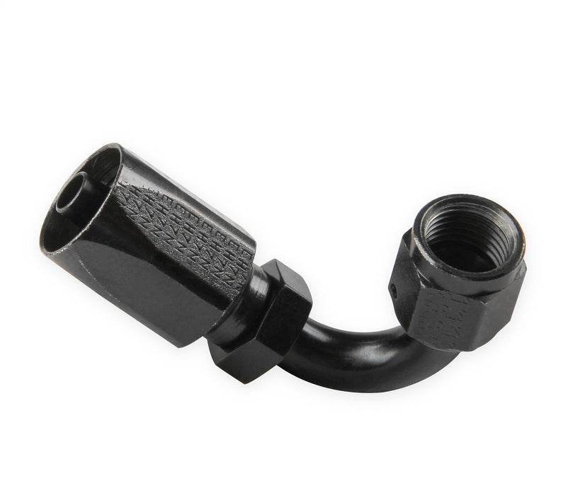 Earl's Performance 151206ERL 120 Deg. Power Steering Hose End; Hose Size: -6AN; Steel w/Black Chrome Finish; - Truck Part Superstore
