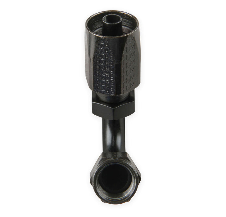 Earl's Performance 151206ERL 120 Deg. Power Steering Hose End; Hose Size: -6AN; Steel w/Black Chrome Finish; - Truck Part Superstore