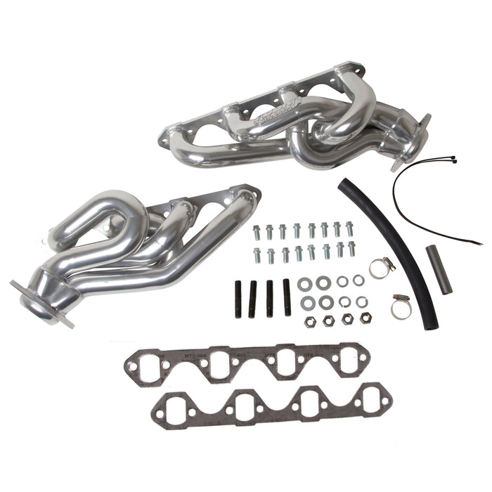 BBK Performance Parts 15120 1986-93 MUSTANG 5.0 1-5/8 SHORTY EQUAL LENGTH HEADERS (POLISHED SILVER CERAMIC) - Truck Part Superstore