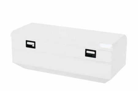 TrailFX 151481S Chest Sgl Lid Smooth Gloss White Steel 48 x20.5 x19 9.7 Cubic Ft Cap - Truck Part Superstore