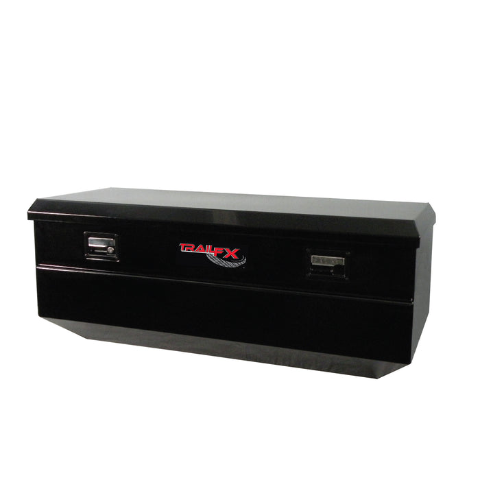 TrailFX 151483S Chest Sgl Lid Matte Black Steel 48 x21.5 x19 9.7 Cubic Ft Cap - Truck Part Superstore