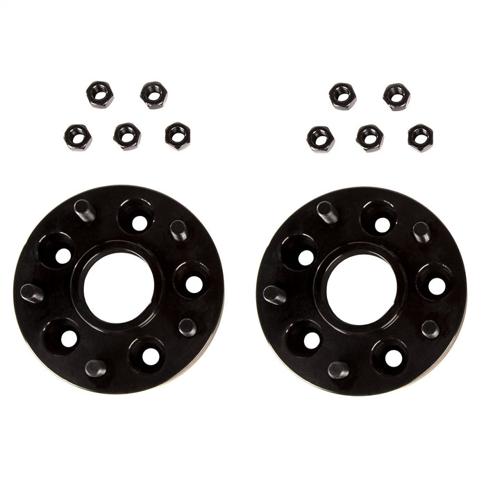 Rugged Ridge 15201.11 Wheel Adapter; 5 On 4.5 To 5 On 5 Bolt Pattern; Pair; Black; 1.375 in. Thick; - Truck Part Superstore