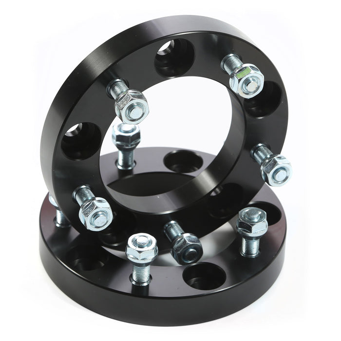 Rugged Ridge 15201.13 Wheel Spacer Kit; Pair; Adds 1.00 in.; Black; - Truck Part Superstore