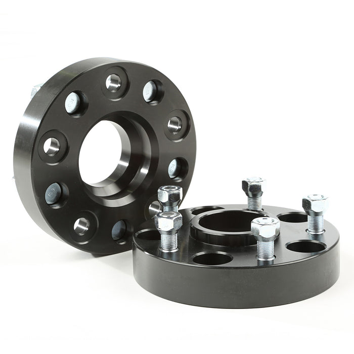 Rugged Ridge 15201.14 Wheel Spacer Kit; Pair; 1.25 Inch; Fits 5x5 in. Bolt Pattern; Black Aluminum; - Truck Part Superstore