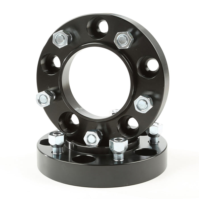 Rugged Ridge 15201.16 Wheel Spacer Kit; Pair; 1.25 Inch; Fits 5x150 mm Bolt Pattern; Black Aluminum; - Truck Part Superstore