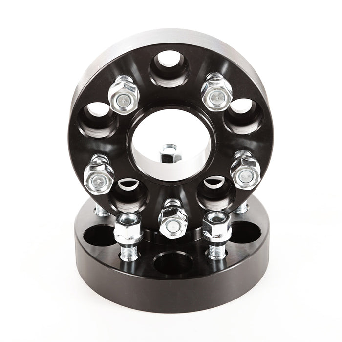 Rugged Ridge 15201.20 Wheel Spacer Kit; Pair; 1.25 in./32 mm; Fits 5x110 mm Bolt Pattern; Black; - Truck Part Superstore