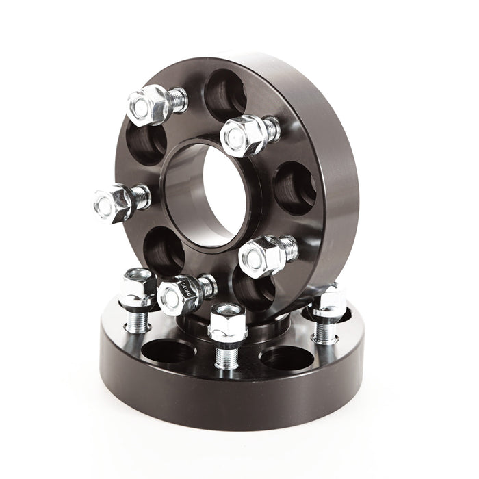 Rugged Ridge 15201.20 Wheel Spacer Kit; Pair; 1.25 in./32 mm; Fits 5x110 mm Bolt Pattern; Black; - Truck Part Superstore