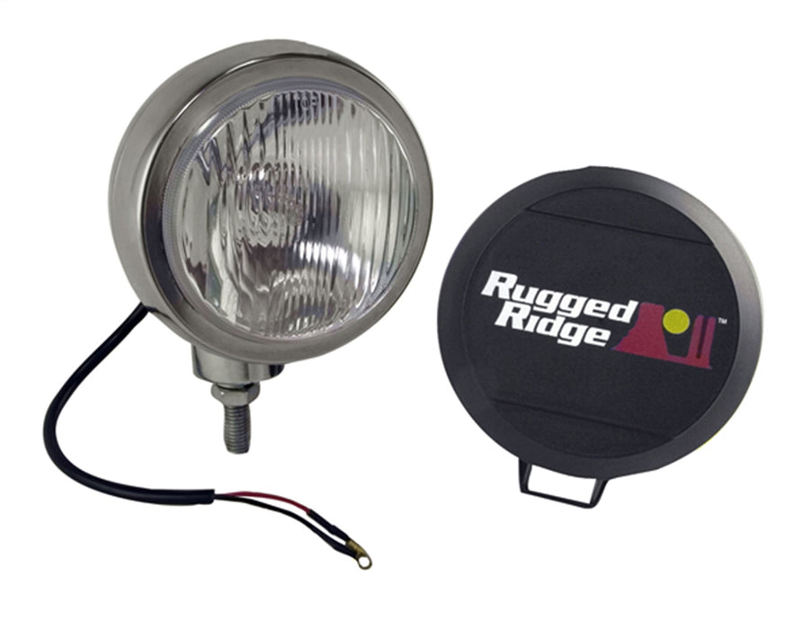 Rugged Ridge 15206.01 Off Road Light; 6 in.; Round; Stainless Steel; Fog Light; - Truck Part Superstore