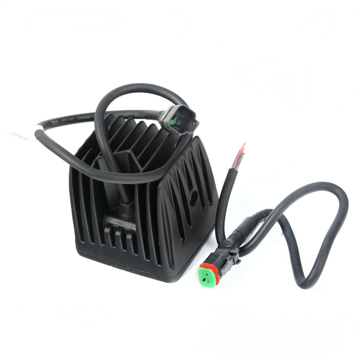 Rugged Ridge 15209.03 LED Driving Light; 3 in. Square; 16 Watt; Black Powder Coated Aluminum; - Truck Part Superstore